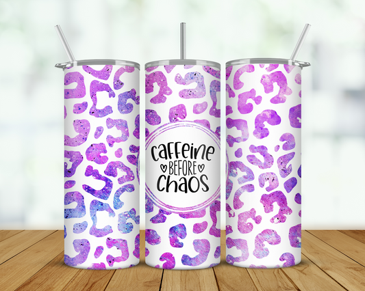 Caffeine Before Chaos Double Walled Tumbler