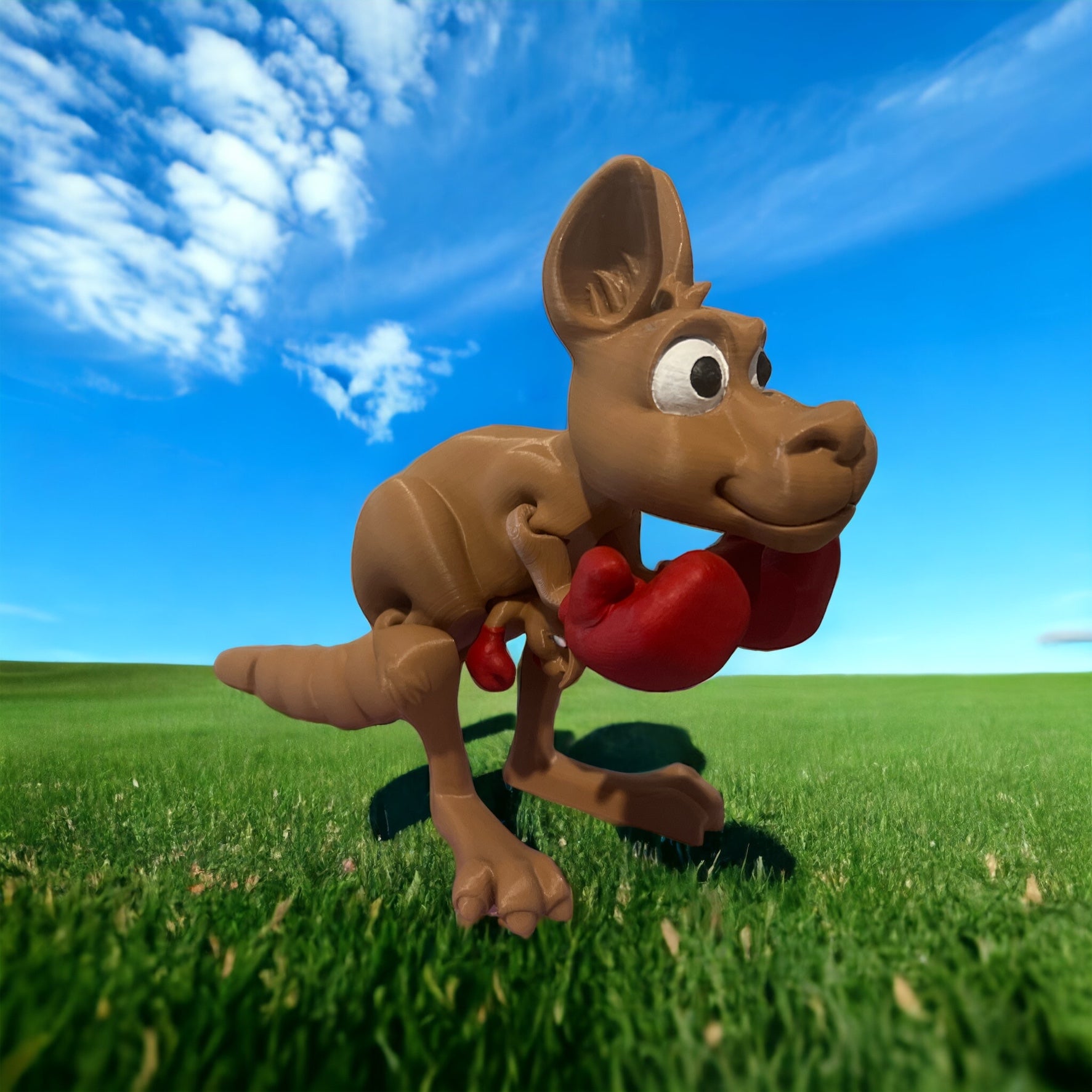 Boxing Kangaroo and Joey
