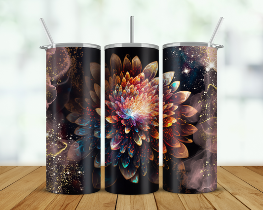 Floral Alcohol Ink Double Walled Tumbler