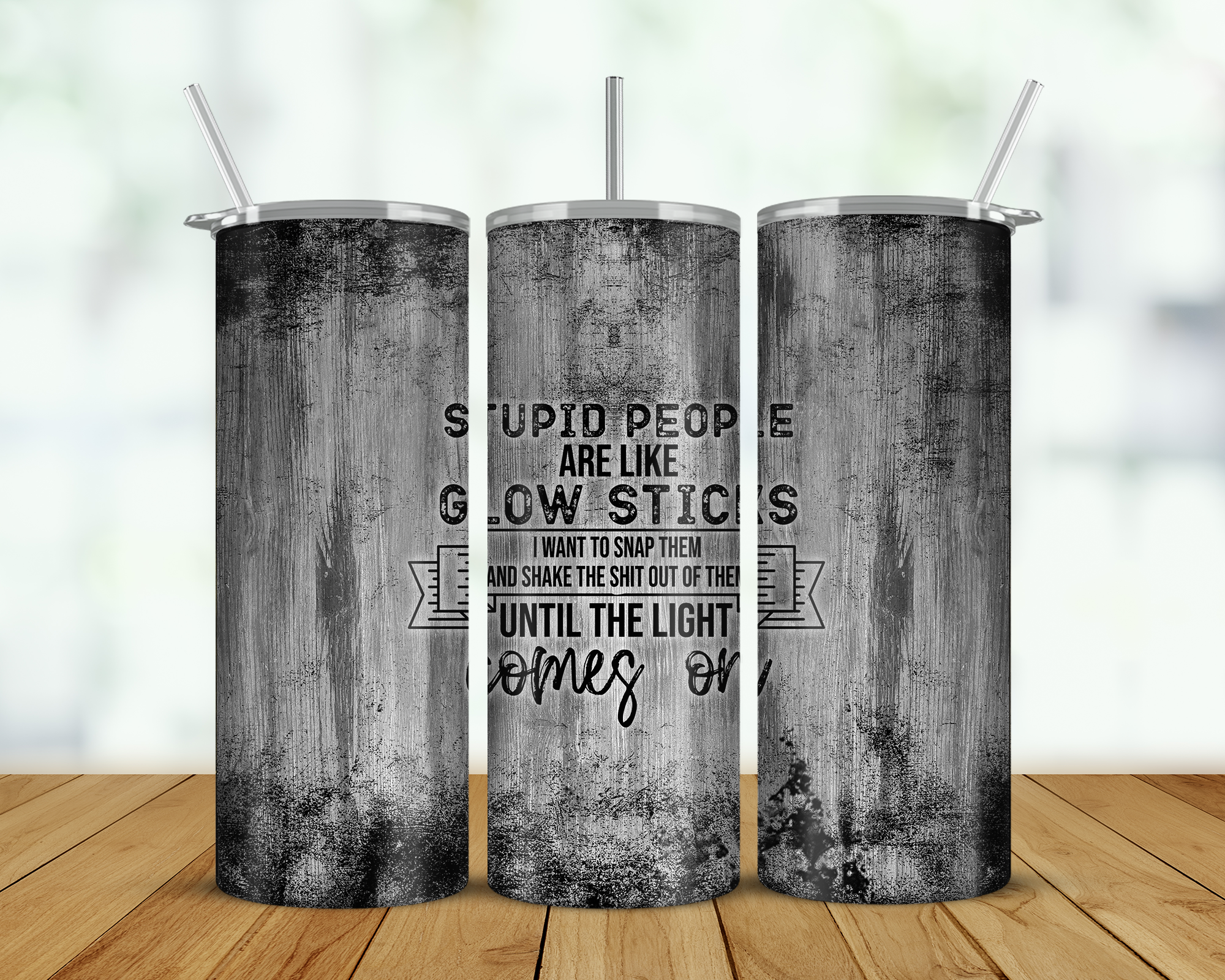 Stupid People Like Glowsticks Double Walled Tumbler