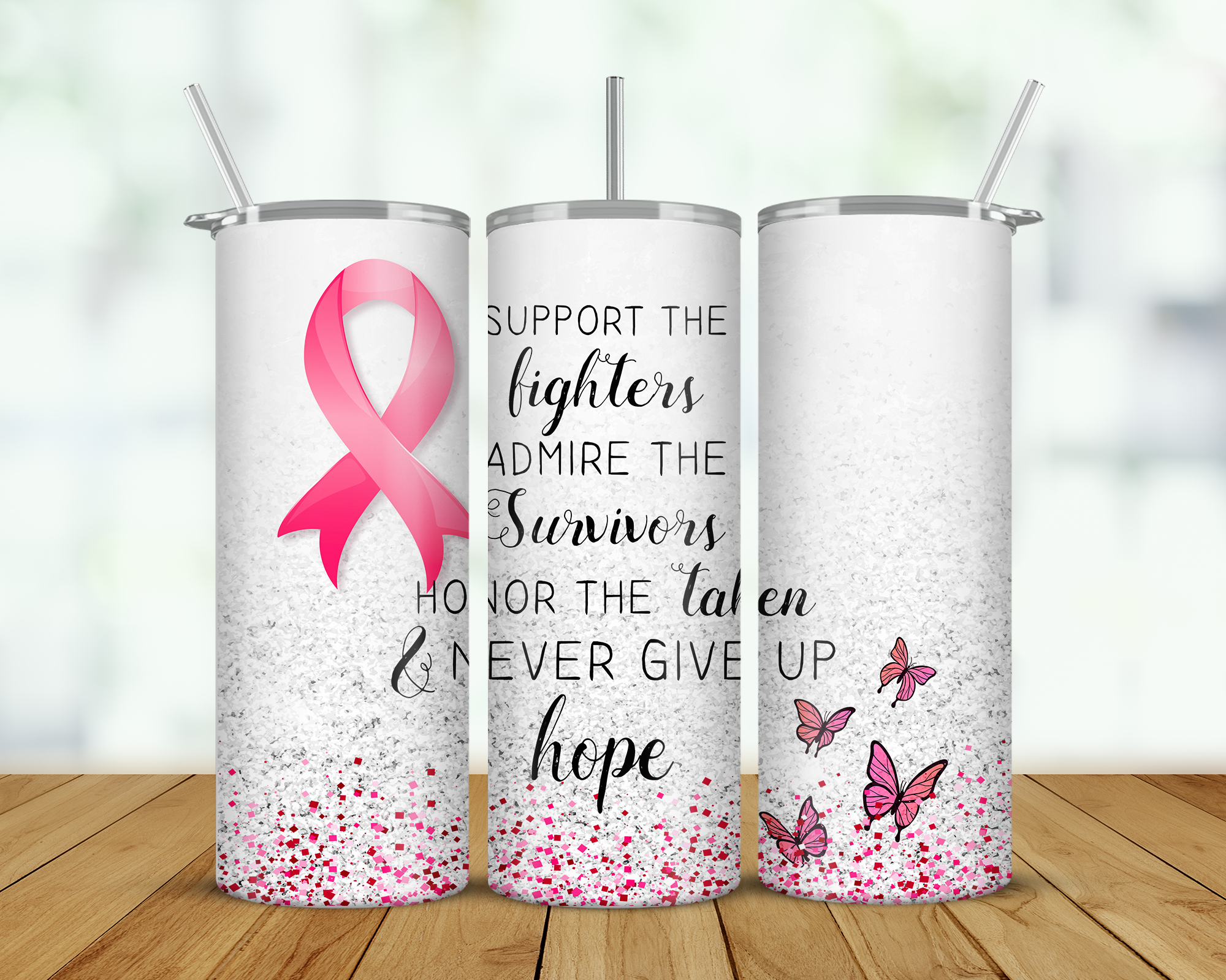 Support The Fighter Double Walled Tumbler