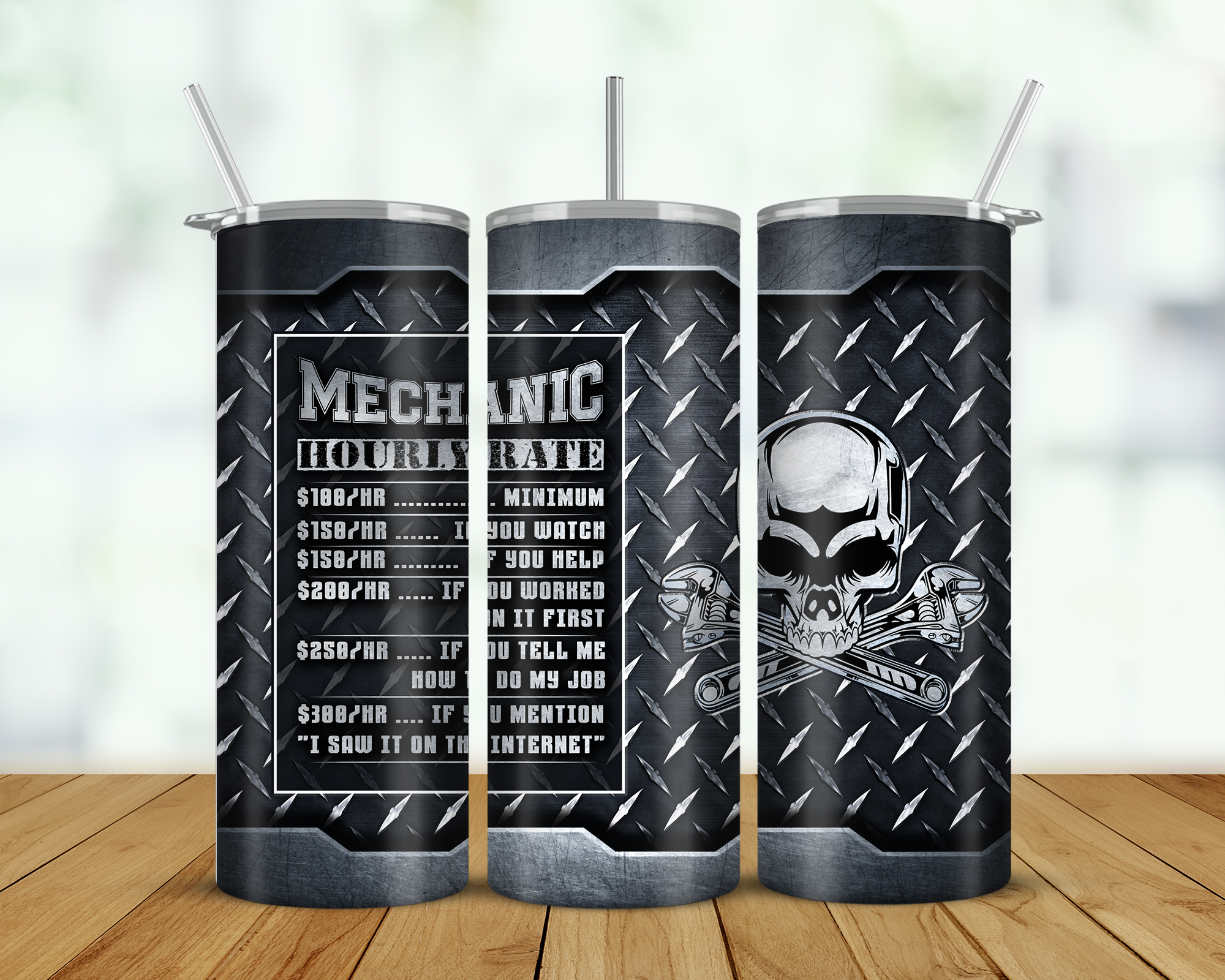 Mechanical Hourly Rate Double Walled Tumbler