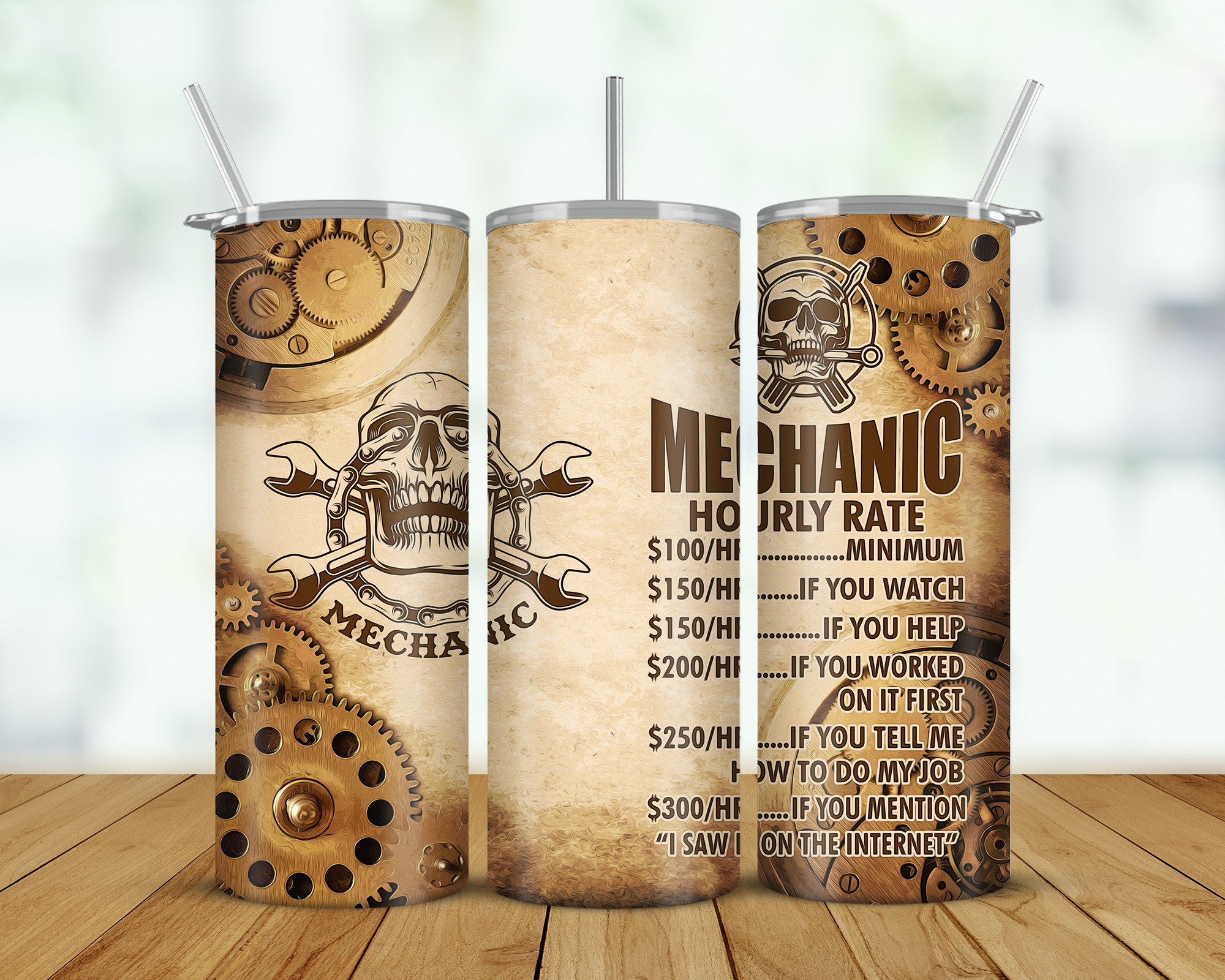 Mechanical Hourly Rate Double Walled Tumbler