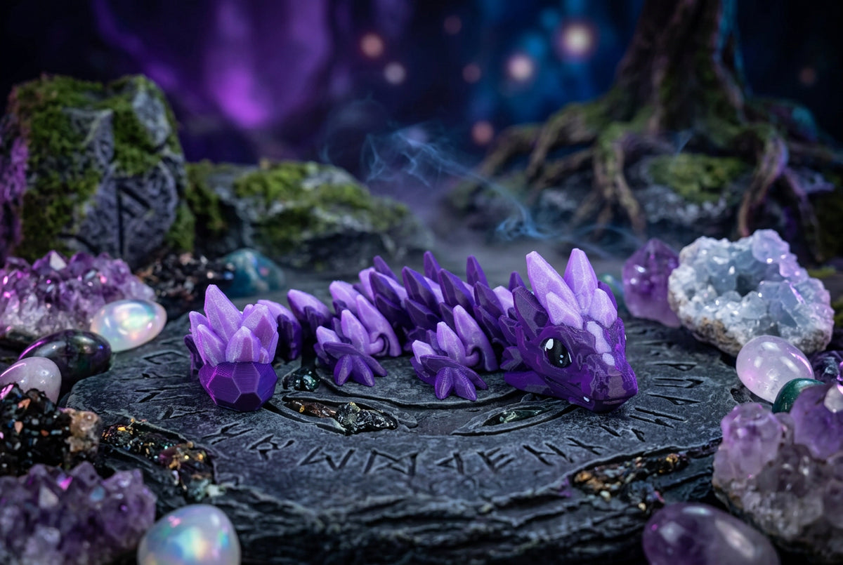 Baby Gemstone Dragon Painted