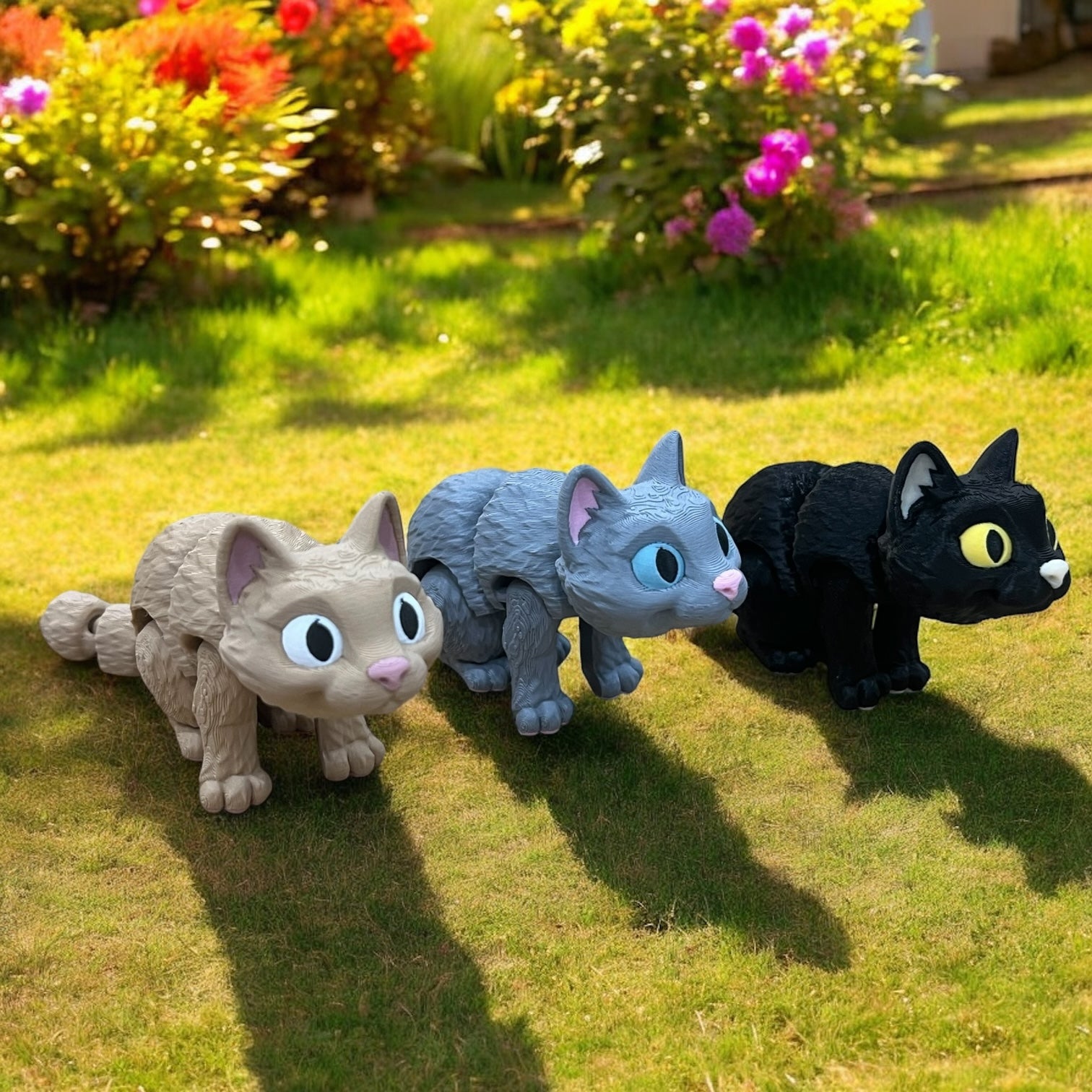 Luna, Misty & Shadow the Curious Kitten