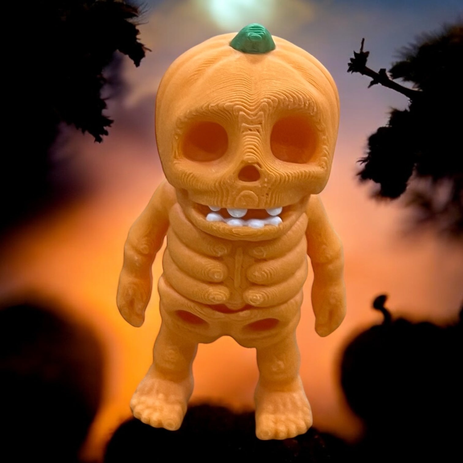 Pumpkin Skeleton Mini