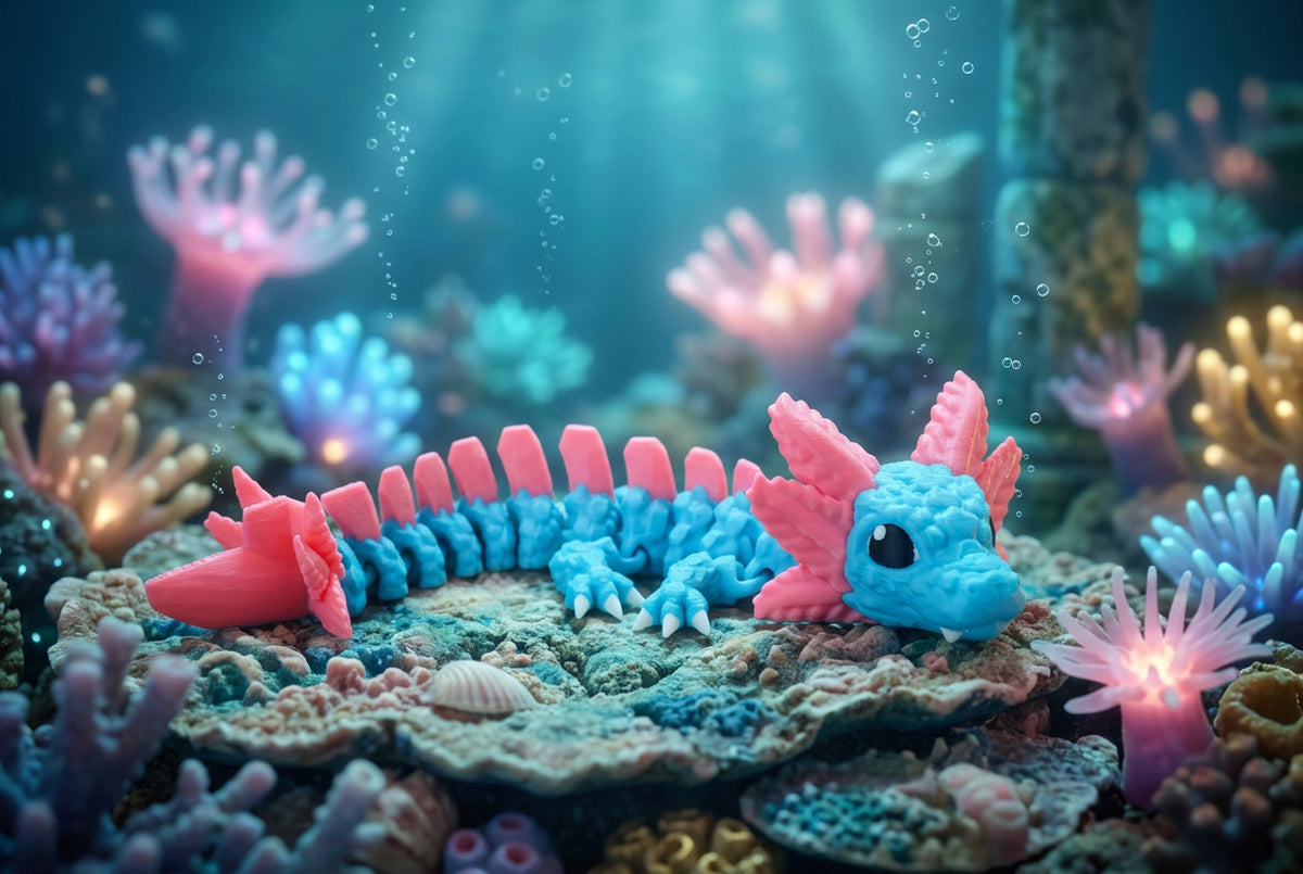 Baby Axolotl Dragon Painted