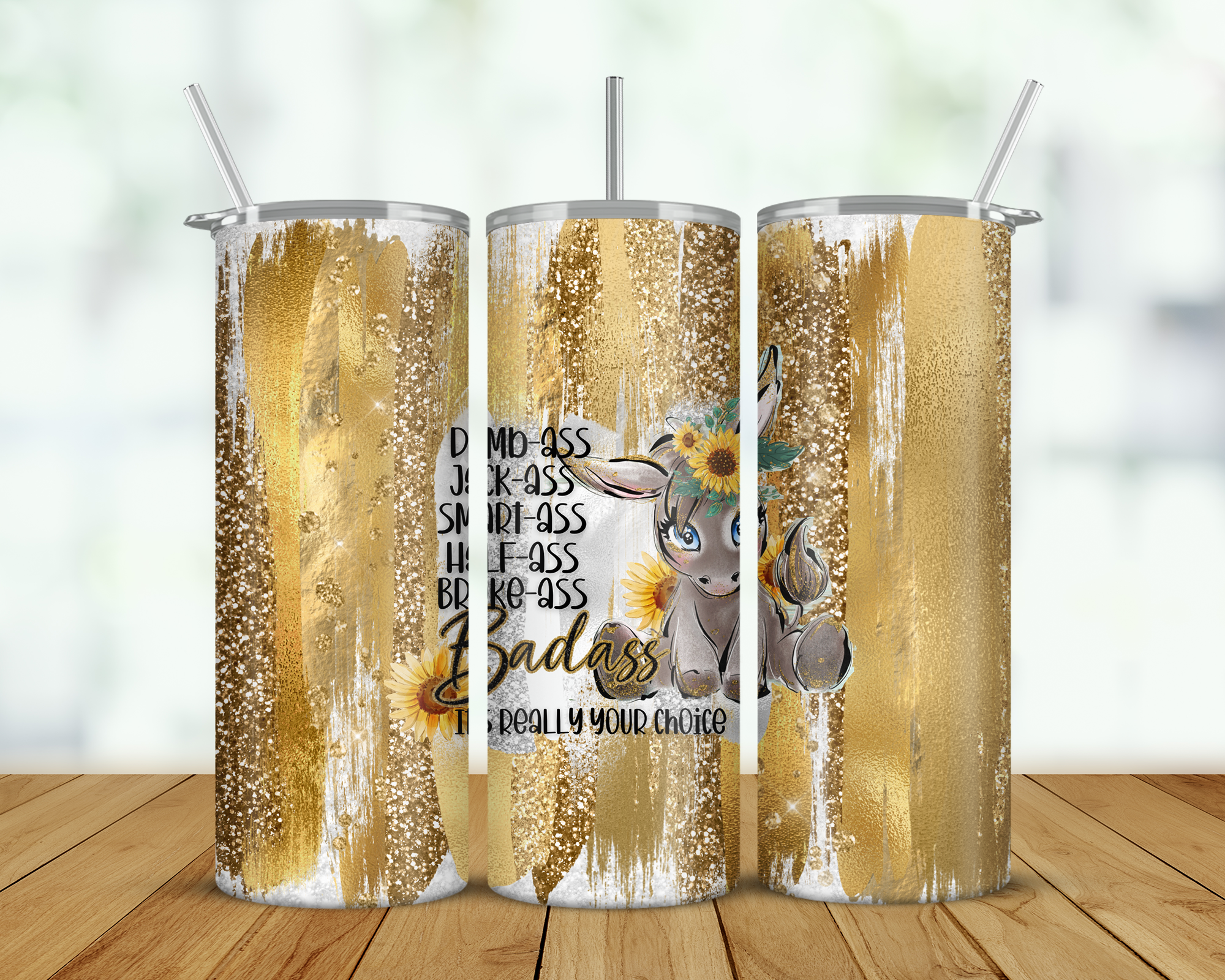 Badass Donkey Double Walled Tumbler