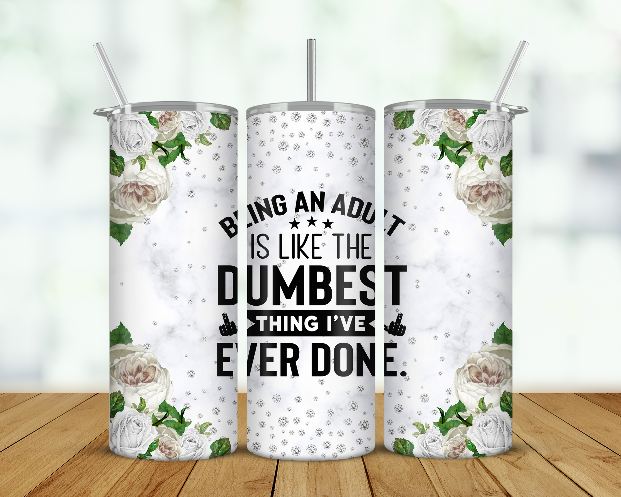 Being An Adult Double Walled Tumbler