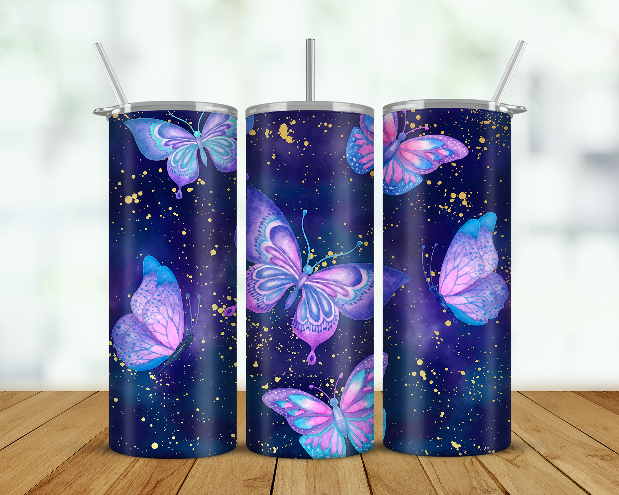 Butterflies Double Walled Tumbler