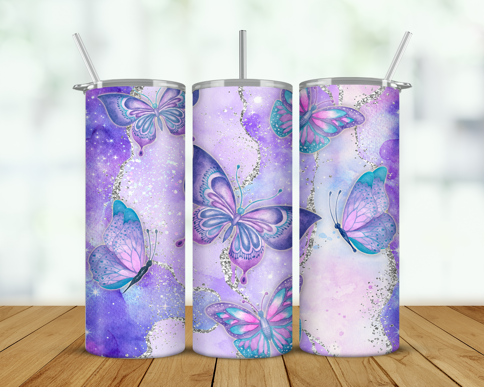 Butterflies Double Walled Tumbler