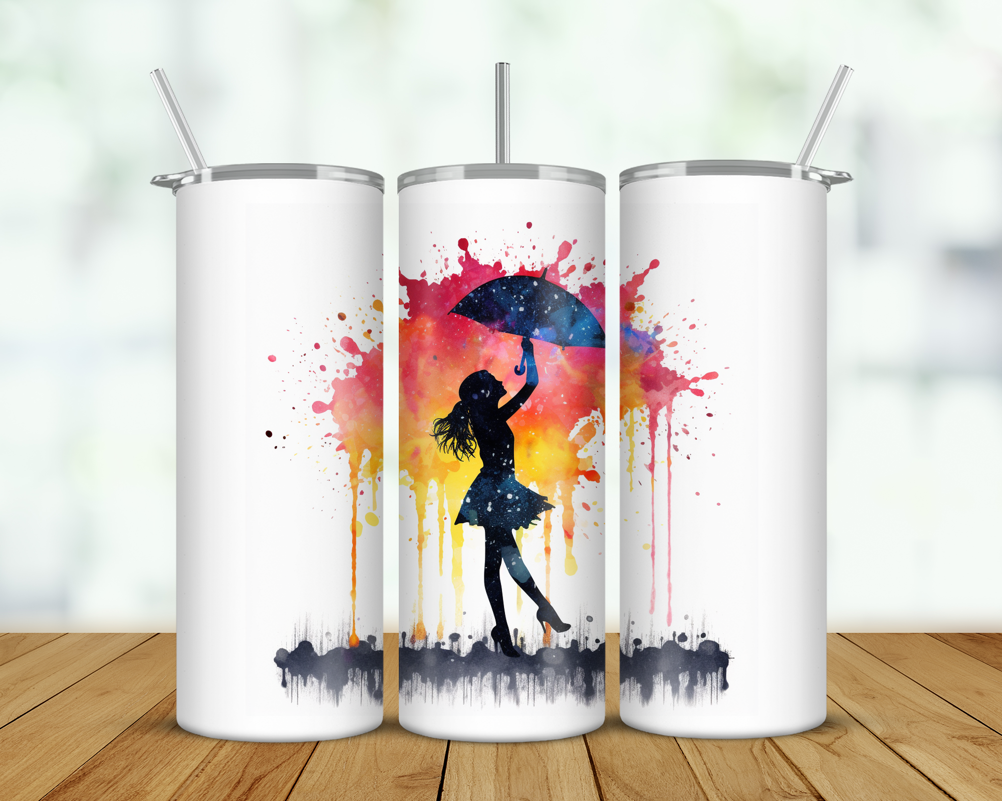 Dancing in The Rain Double Walled Tumbler