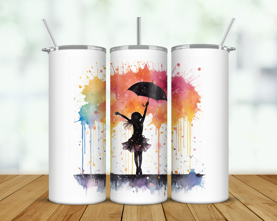 Dancing in The Rain Double Walled Tumbler