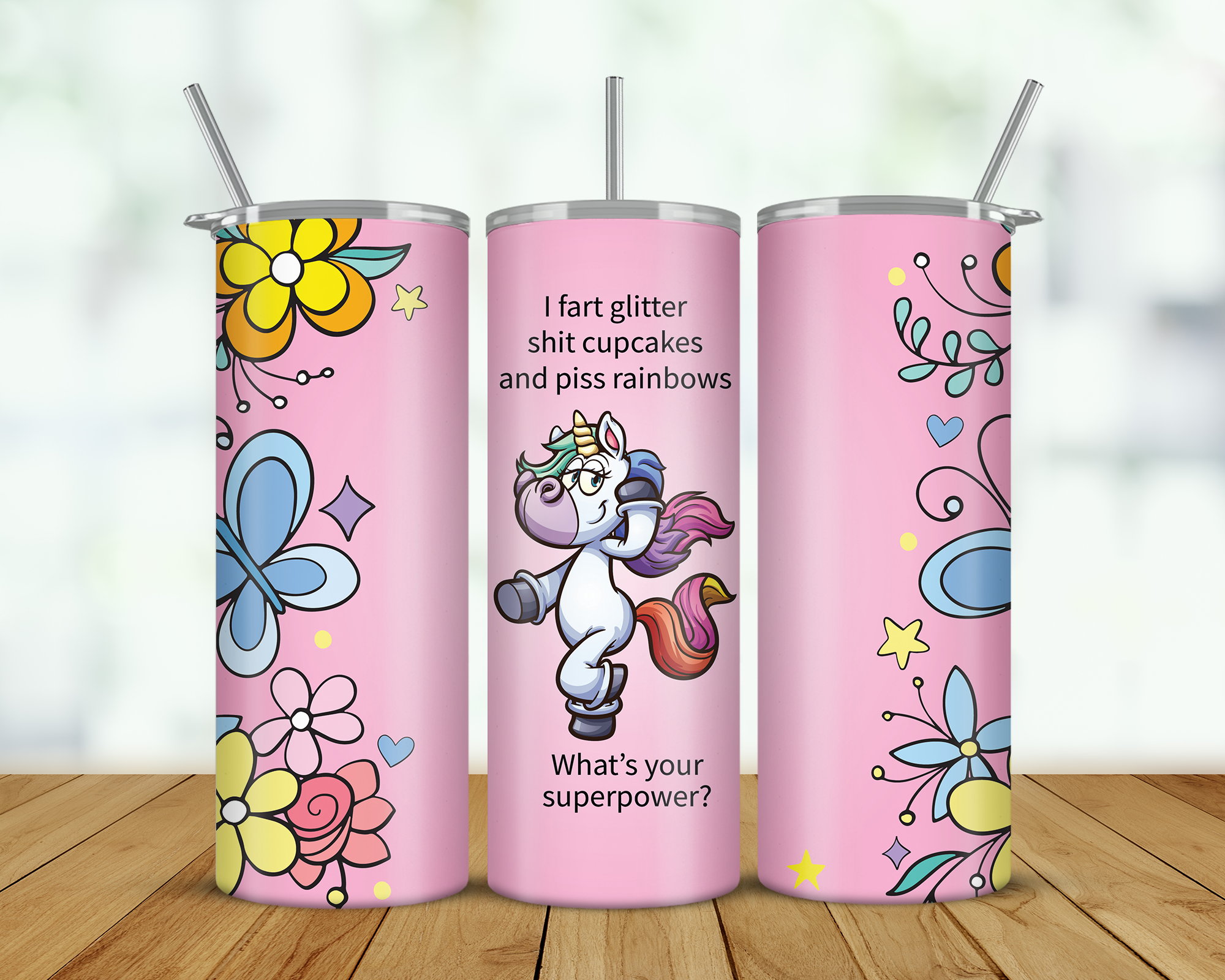 Fart Glitter Double Walled Tumbler