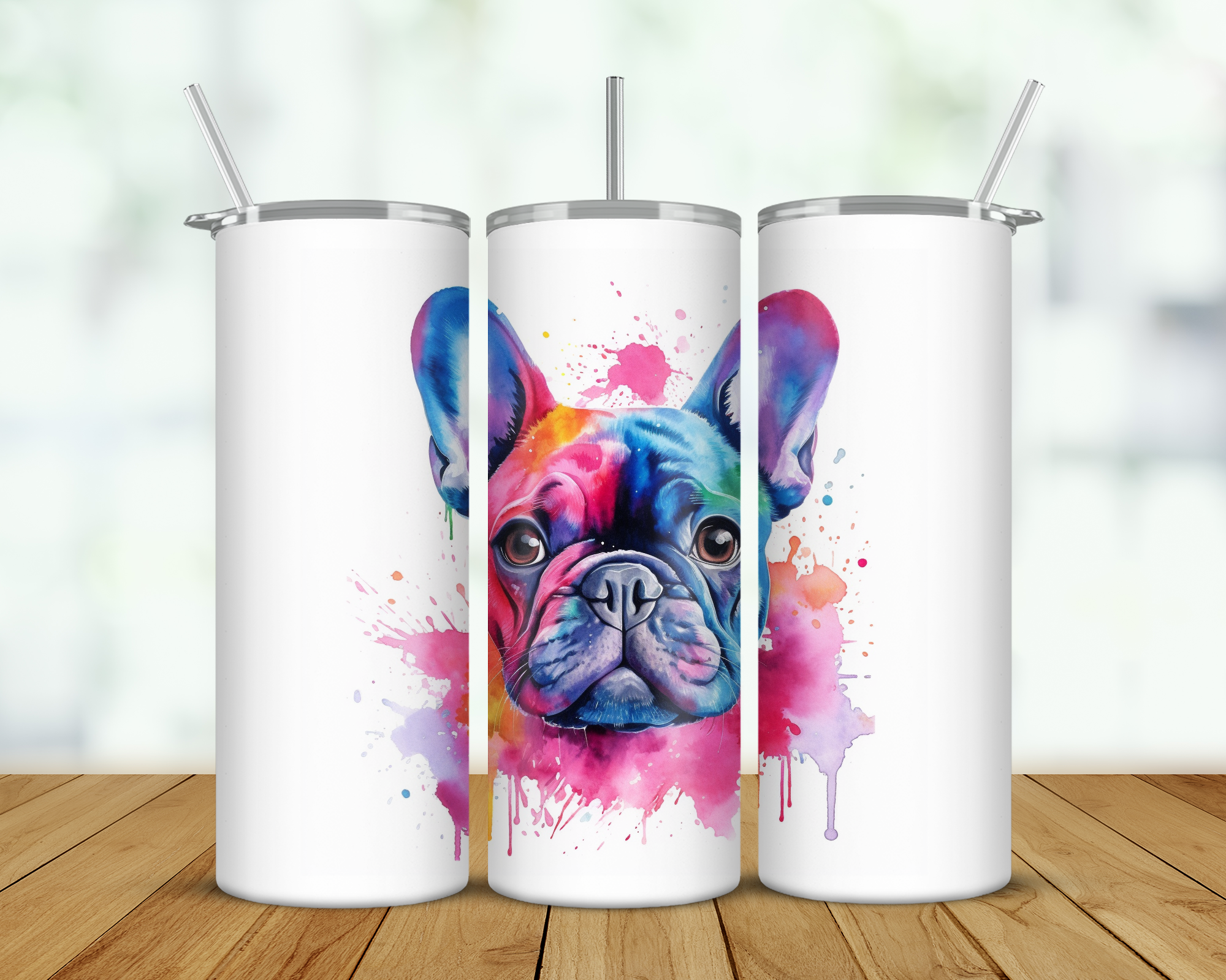 Frenchie Bright Double Walled Tumbler