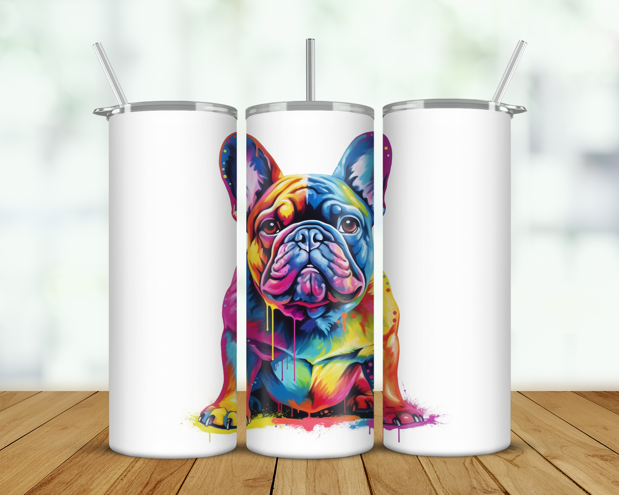 Frenchie Bright Double Walled Tumbler