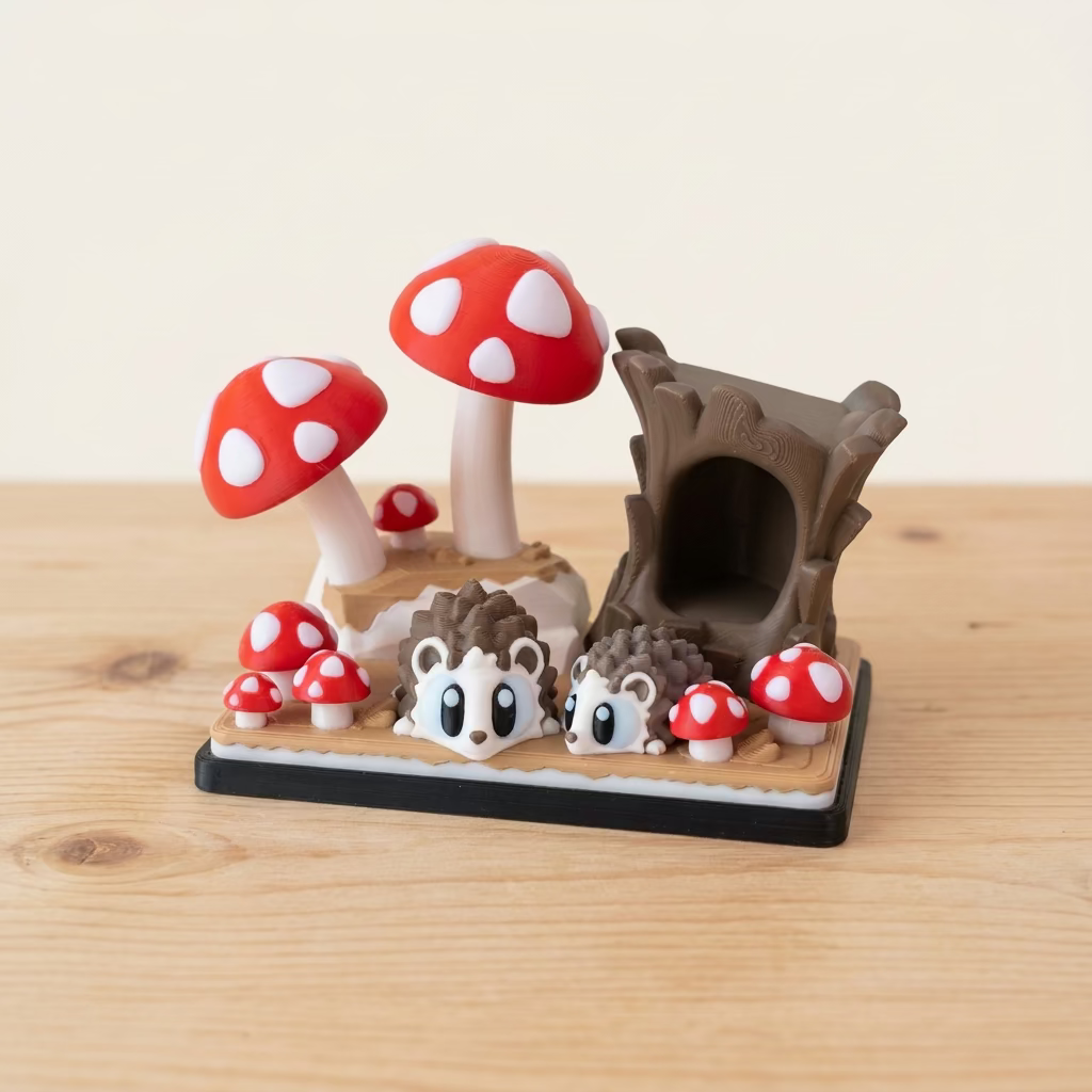 Hedgehog Mushroom Forest Playset