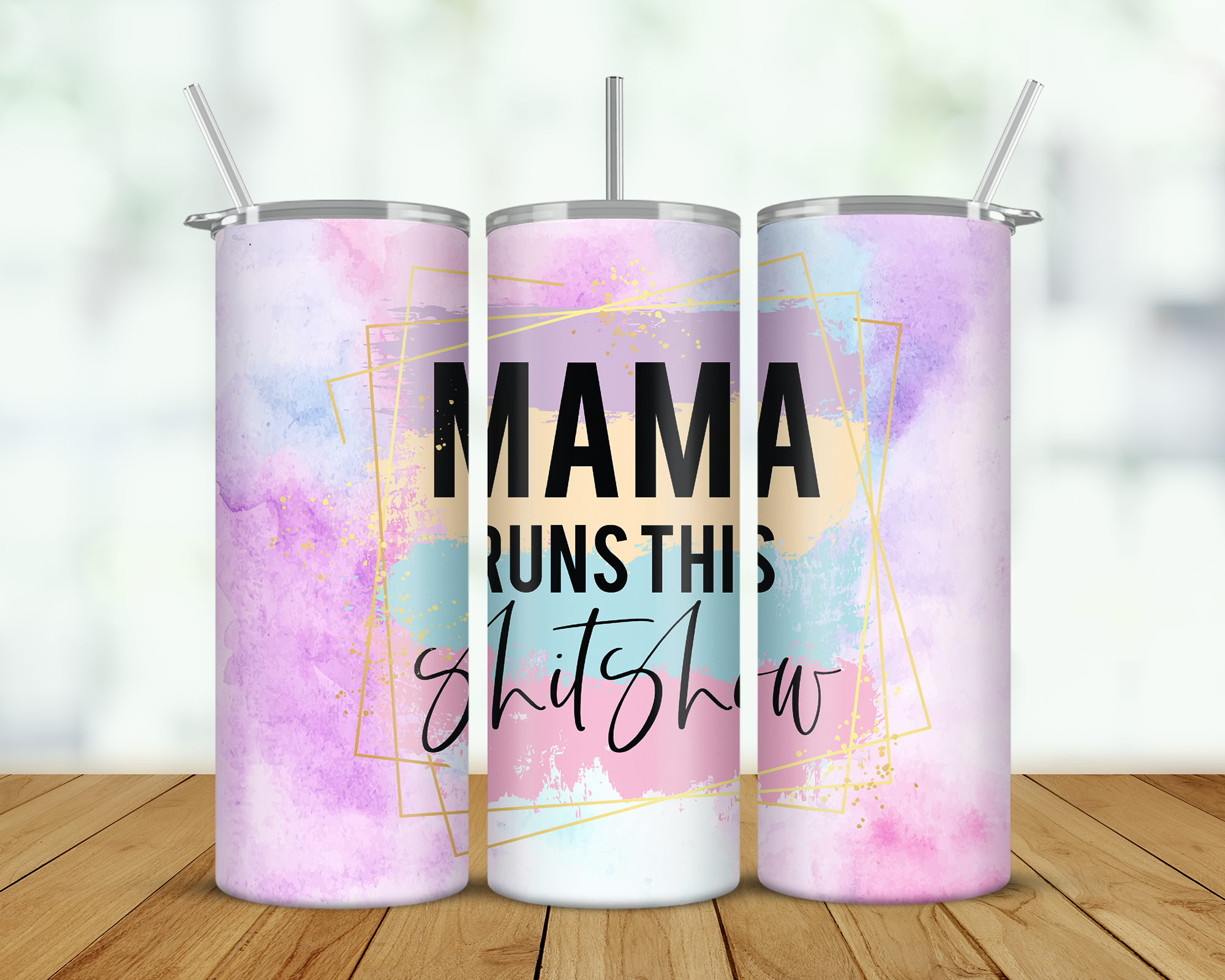 Mama Runs This Shitshow Double Walled Tumbler