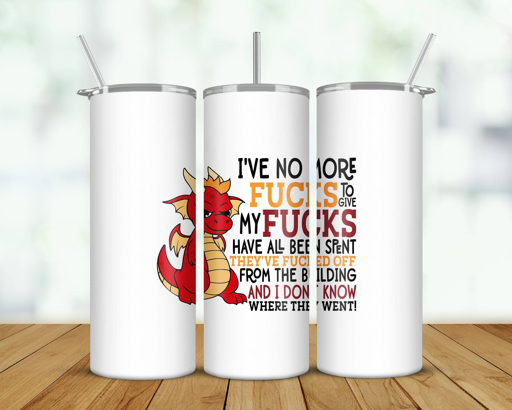 No More Fucks Double Walled Tumbler