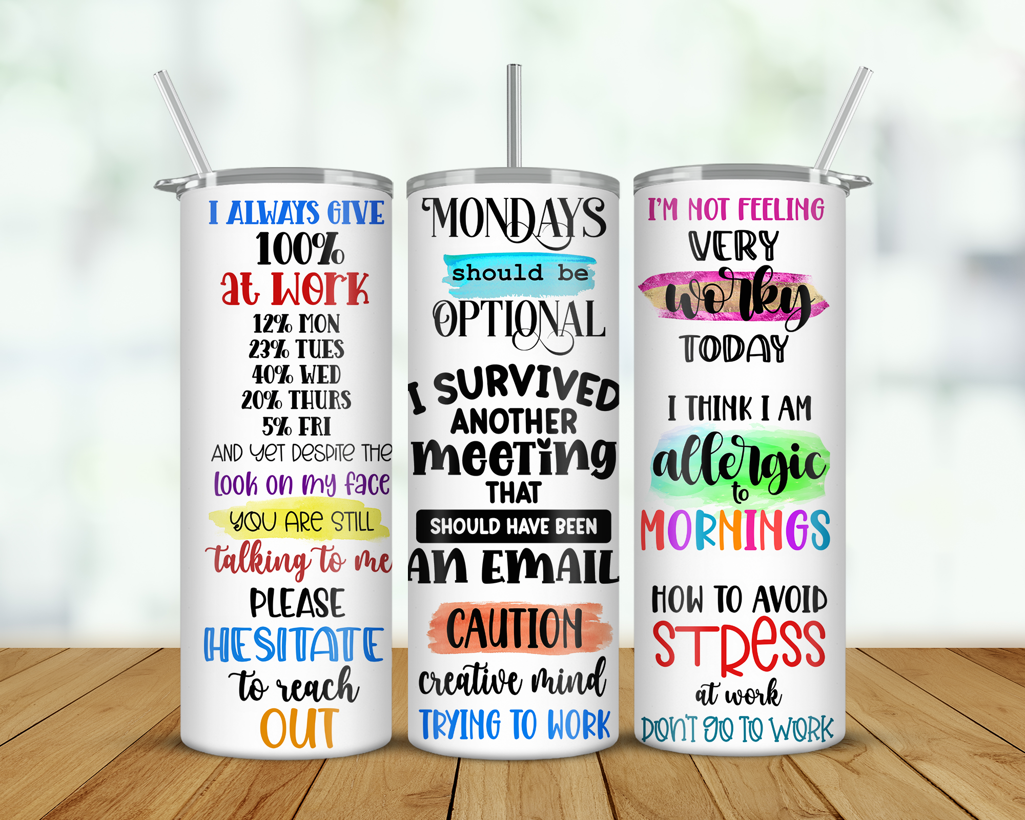 Office Sarcasm Double Walled Tumbler