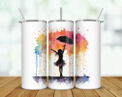 Dancing in The Rain Double Walled Tumbler